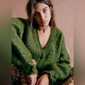 Sézane Mia Olive Green Jumper S